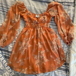 Hello Molly Vibrant Orange Dress